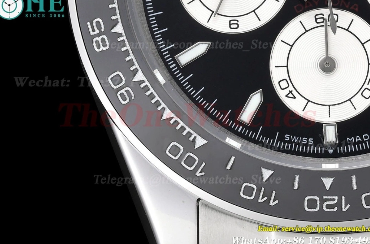 A3836 40mm White Black Daytona GDF SS SS 0225